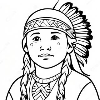 Easy Native American Coloring Pages