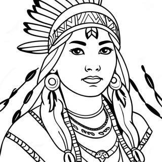 Easy Native American Coloring Pages