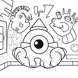 Graffiti Coloring Pages