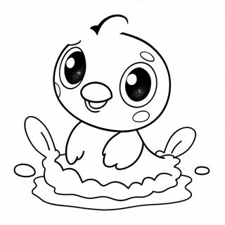 Cute Piplup Swimming Coloring Page 18101-14278