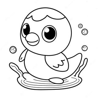 Cute Piplup Swimming Coloring Page 18101-14279