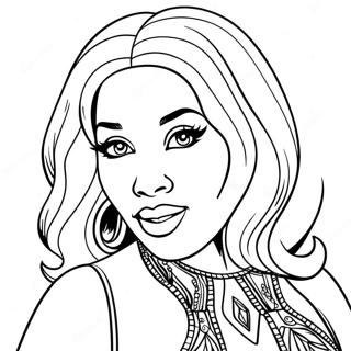 Nicki Minaj With Colorful Hair Coloring Page 18161-14331