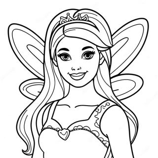 Barbie Fairy Coloring Page 18180-14347