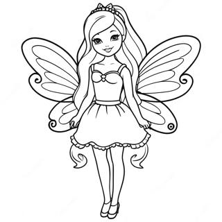 Barbie Fairy Coloring Page 18180-14348