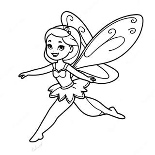 Sparkling Barbie Fairy In Flight Coloring Page 18181-14358