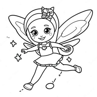 Sparkling Barbie Fairy In Flight Coloring Page 18181-14359