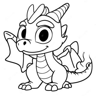 Spyro Breathing Fire Coloring Page 18251-14409