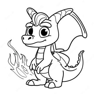 Spyro Breathing Fire Coloring Page 18251-14412