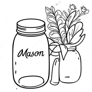 Mason Jar Coloring Page 18270-14419