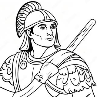 Ancient Roman Soldier Coloring Page 18281-14435