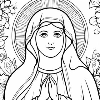 Virgin Mary Coloring Page 18300-14441