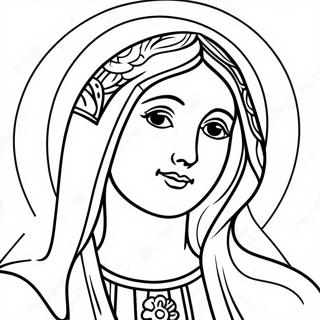 Virgin Mary Coloring Page 18300-14442