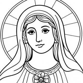 Virgin Mary Coloring Page 18300-14443