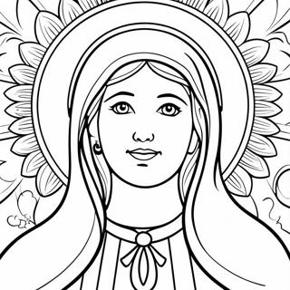 Virgin Mary Coloring Page 18300-14444