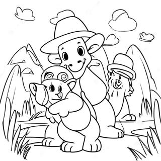 Monty And Friends Adventure Coloring Page 18321-14457