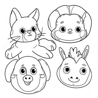 Silly Animal Faces Coloring Page 18340-14479