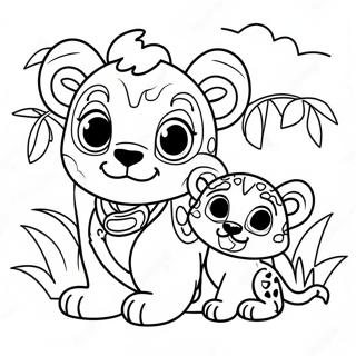 Diego And Baby Jaguar Adventure Coloring Page 18351-14491