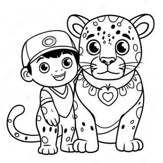 Diego And Baby Jaguar Adventure Coloring Page 18351-14492