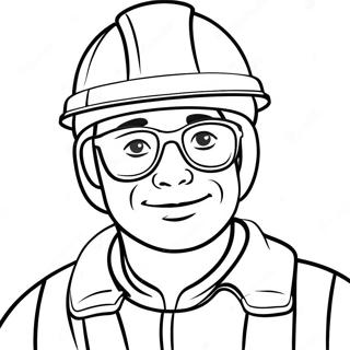 Construction Worker Coloring Pages