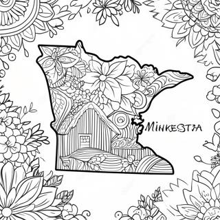 Minnesota State Outline Coloring Page 18370-14514