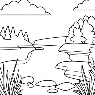 Beautiful Minnesota Lakes Coloring Page 18371-14556