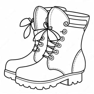 Cute Cartoon Boots Coloring Page 18400-14532