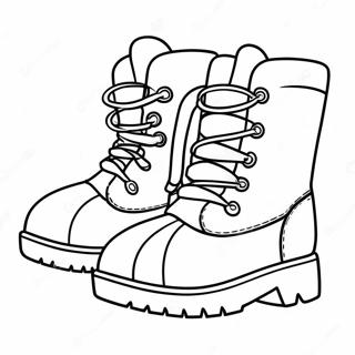 Stylish Winter Boots Coloring Page 18401-14522