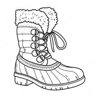 Stylish Winter Boots Coloring Page 18401-14523