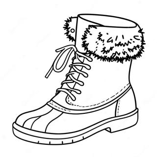 Stylish Winter Boots Coloring Page 18401-14524