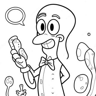 Squidward Coloring Pages