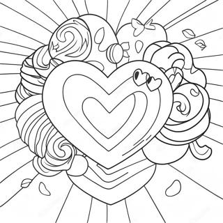 Candy Heart Coloring Page 18410-14525