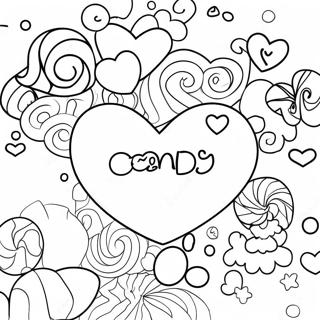 Candy Heart Coloring Page 18410-14527