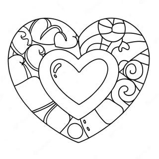 Candy Heart Coloring Page 18410-14528