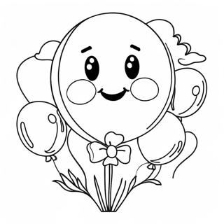 Happy 5th Birthday Balloon Coloring Page 18430-14541