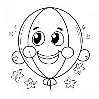 Happy 5th Birthday Balloon Coloring Page 18430-14543