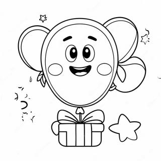 Happy 5th Birthday Balloon Coloring Page 18430-14544