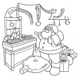 Santa's Workshop Coloring Pages