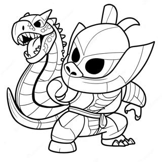 Ninjago Dragon Battle Coloring Page 18461-14586