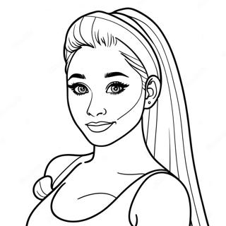 Ariana Grande Coloring Page 1850-1493