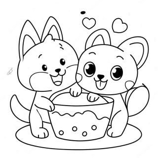 Cute Lol Pets Playing Together Coloring Page 18511-14621