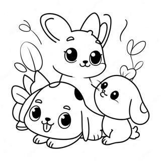 Cute Lol Pets Playing Together Coloring Page 18511-14624