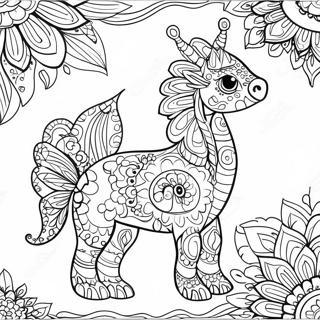 Colorful Alebrijes With Patterns Coloring Page 18601-14692