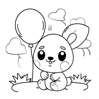 Cute Number 2 With Balloons Coloring Page 18631-14710