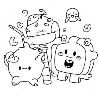 Wubbzy And Friends Playing Together Coloring Page 18661-14734