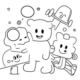 Wubbzy And Friends Playing Together Coloring Page 18661-14735