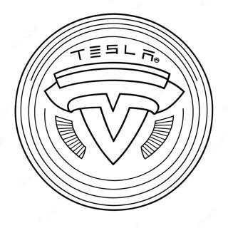 Tesla Logo Coloring Page 1870-1488