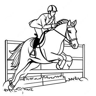 Show Jumping Horse Coloring Pages