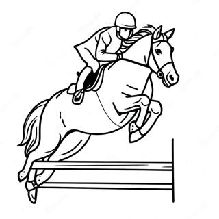 Show Jumping Horse Coloring Pages