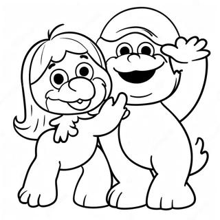 Elmo And Abby Coloring Pages