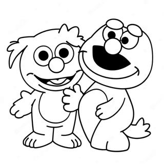 Elmo And Abby Fun Coloring Page 18742-14803